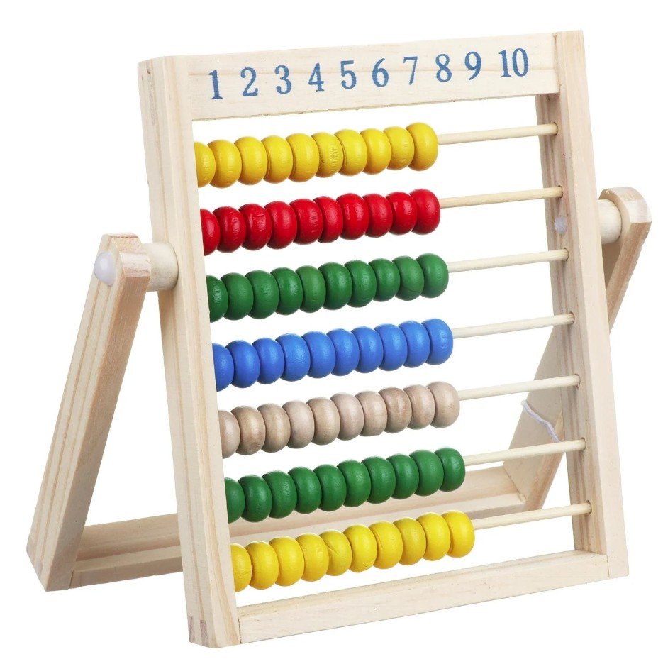 Wooden abacus counting frame toy
