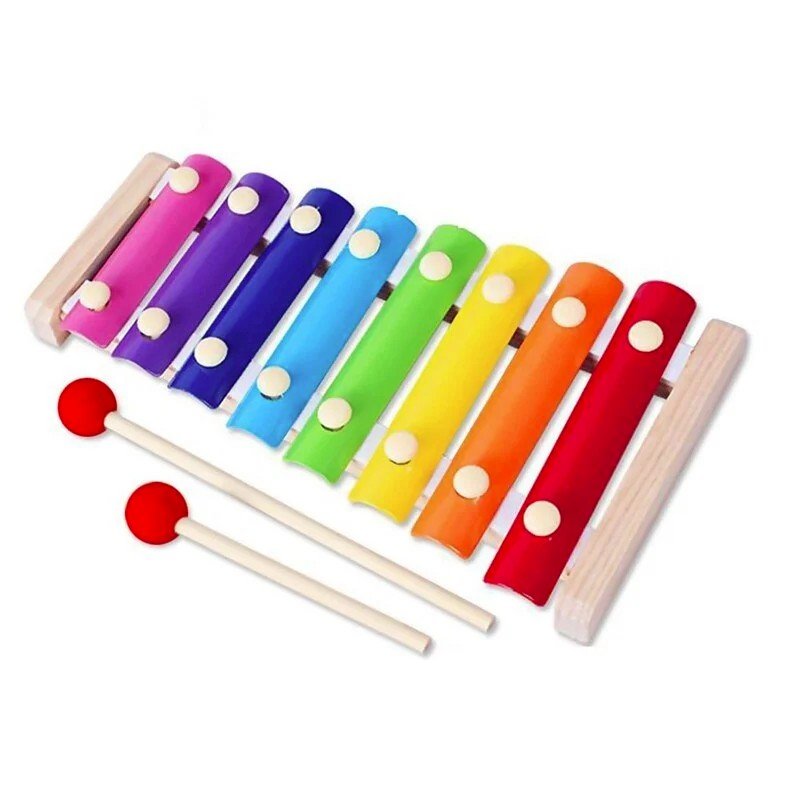 Wooden multicolour musical xylophone toy