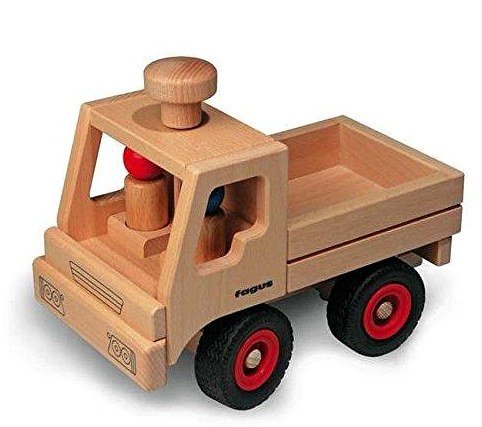 Wooden toy truck